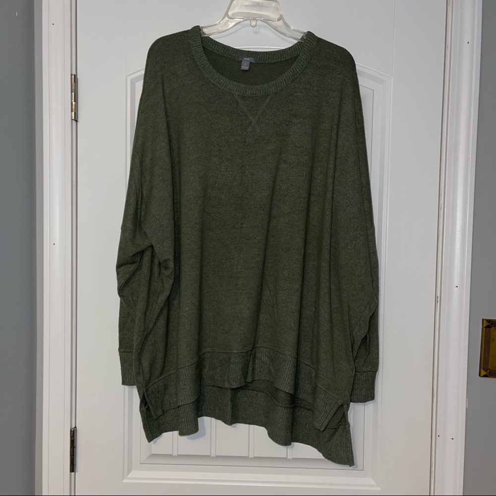 Army Green Plush Aerie Crewneck
